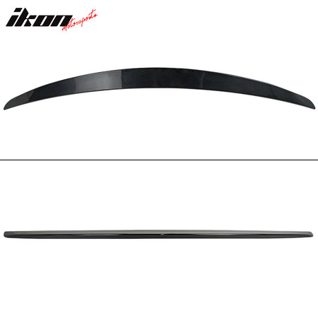 IKON MOTORSPORTS, Trunk Spoiler Compatible with 2014-2020 Mercedes Benz W222 S-Class 4-Door Sedan, Painted Magnetitschwarz Metallic (Color Code #183) ABS Plastic OE Style Rear Spoiler Wing