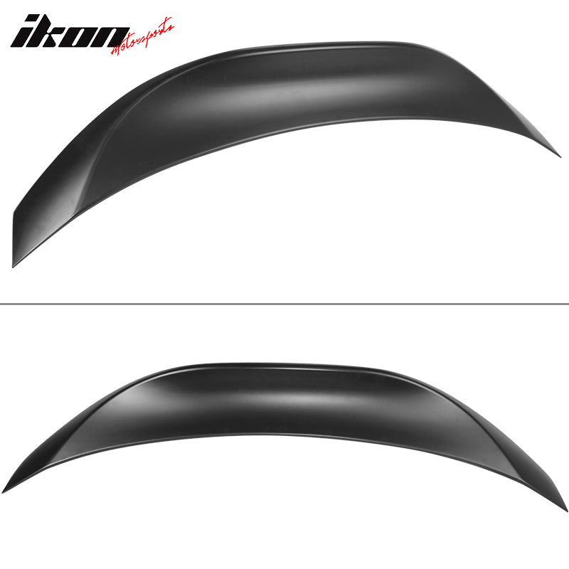 IKON MOTORSPORTS, Trunk Spoiler Compatible With 2013-2016 Scion FR-S & 2013-2020 Subaru BRZ & 2017-2020 Toyota 86, Unpainted Black ABS Plastic L Style Rear Spoiler Wing