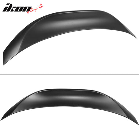 IKON MOTORSPORTS, Trunk Spoiler Compatible With 2013-2016 Scion FR-S & 2013-2020 Subaru BRZ & 2017-2020 Toyota 86, Unpainted Black ABS Plastic L Style Rear Spoiler Wing