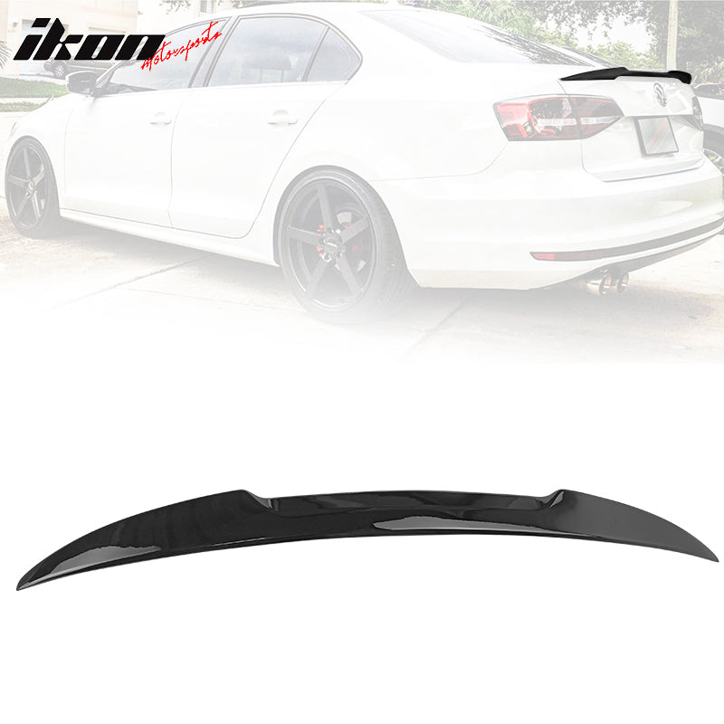 2011-2018 Volkswagen Jetta MK6 V Painted Black #L041 Trunk Spoiler ABS