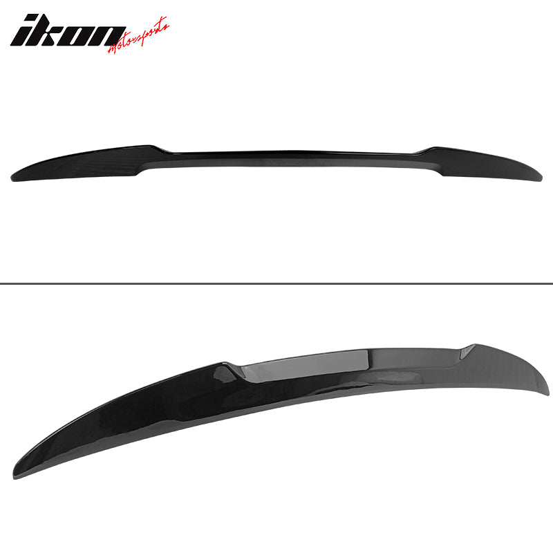 IKON MOTORSPORTS, Trunk Spoiler Compatible With 2011-2018 Volkswagen Jetta 4-Door Sedan, Painted Black #L041 ABS Plastic V Style Rear Spoiler Wing, 2012 2013 2018 2015 2016 2017