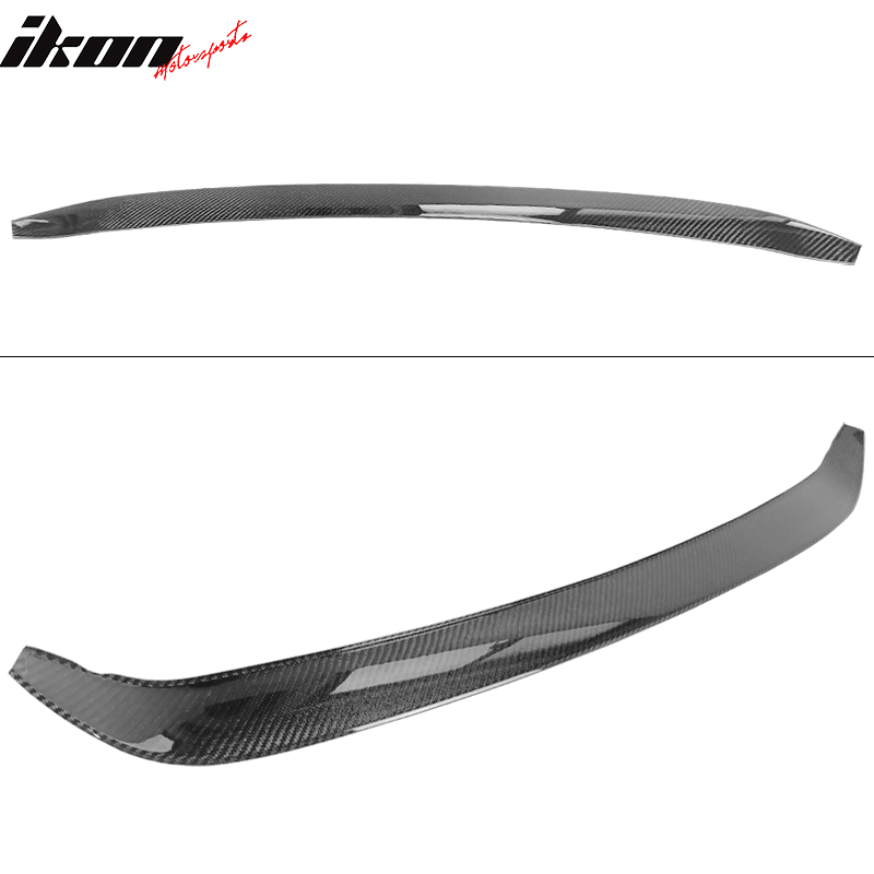 IKON MOTORSPORTS, Rear Bumper Protector Trim Compatible With 2018-2020 Ford Focus Hatchback, V Style Trunk Sill Plate Guard Real Carbon Fiber, 2019