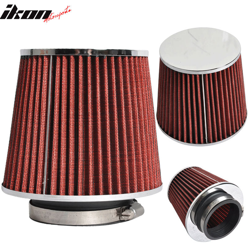 3.5in Race Cold Airintake Cone Filter Red Benz SL SLK Series