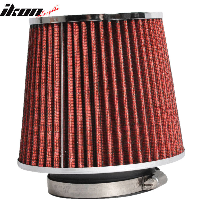 3.5 Inch Race Performance Cold Air Intake Cone Filter Red Compatible With Benz SL SLK Series