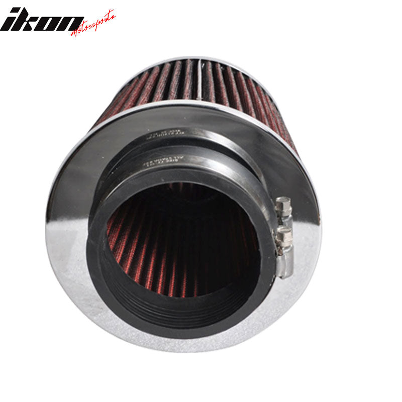 Compatible With 3.5 Inch Race Performance Cold Air Intake Cone Filter Red 2002-2011 Lancer