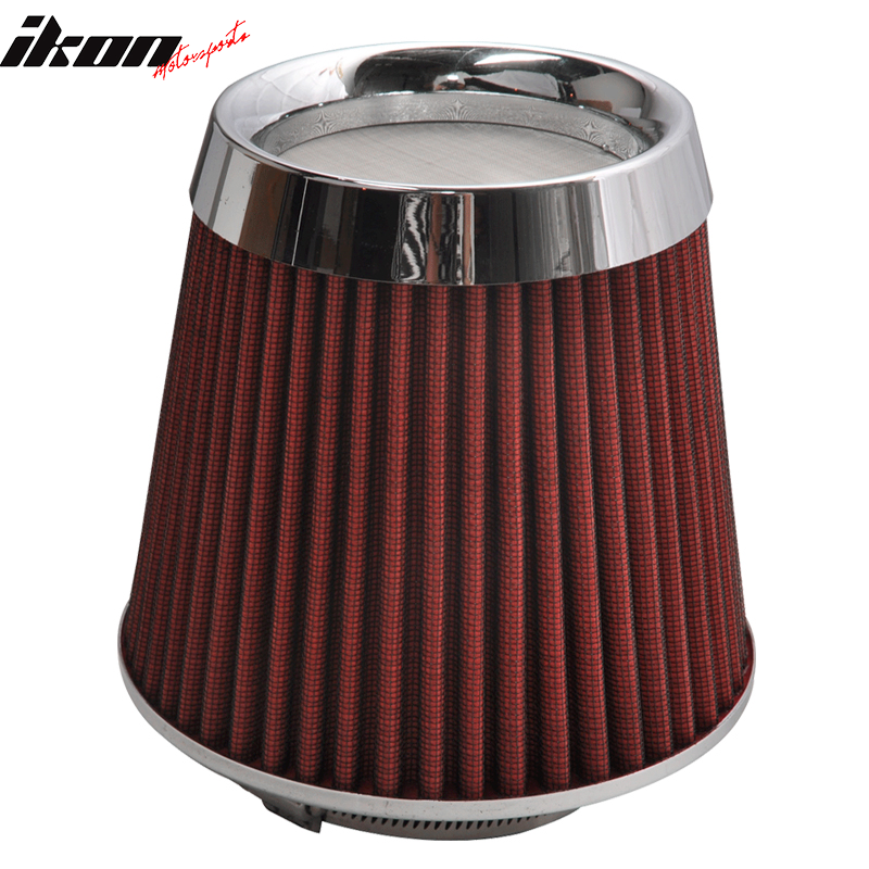 RED/CHROME MESH 3" INCH AIR FILTER INTAKE FIT FOR HONDA MODELS