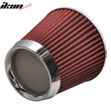 RED/CHROME MESH 3" INCH AIR FILTER INTAKE FIT FOR HONDA MODELS