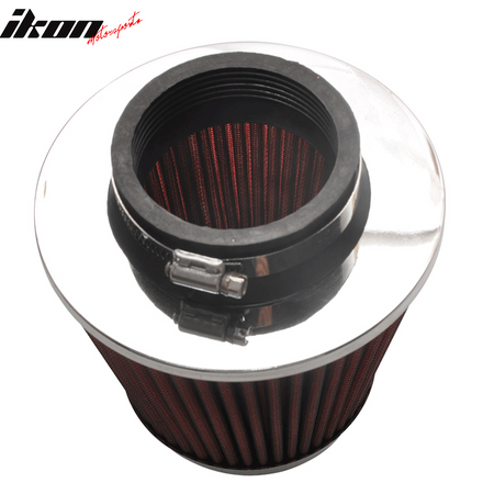 RED/CHROME MESH 3" INCH AIR FILTER INTAKE FIT FOR HONDA MODELS