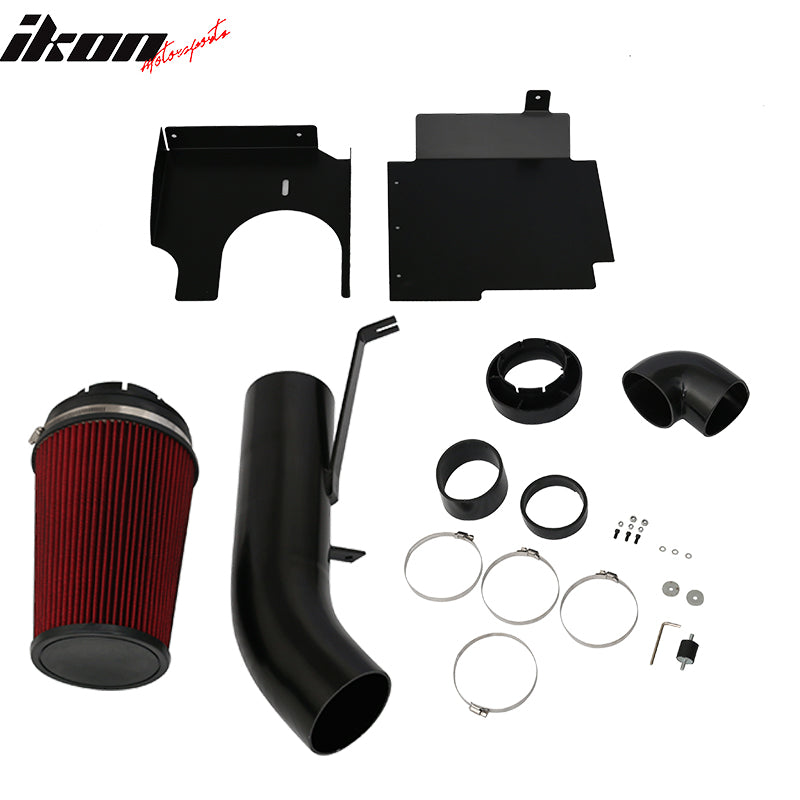 Fits GMC V8 4.8L 5.3L 6.0L Heat Shield Cold Air Intake Pipe System Red + Black