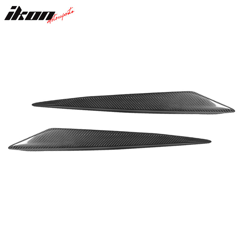 2010-2013 Mazda 3 Headlight Eye Lid Carbon Fiber Eyebrow Cover Pair