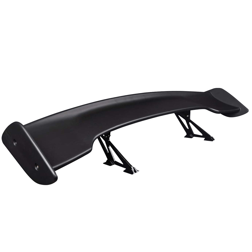 Universal Fit 57 Inch GT Type Adjustable Trunk Spoiler Unpainted Black - ABS