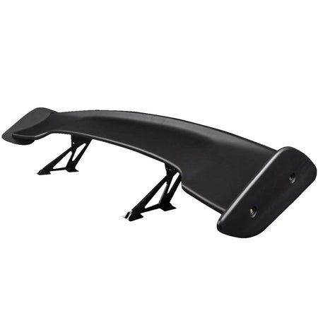 Universal Fit 57 Inch GT Type Adjustable Trunk Spoiler Unpainted Black - ABS