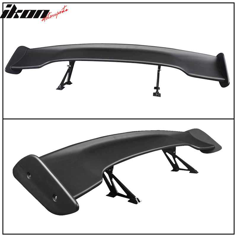 Universal 57 Inch Adjustable JDM Rear Trunk Spoiler Wing Unpainted GT Style ABS