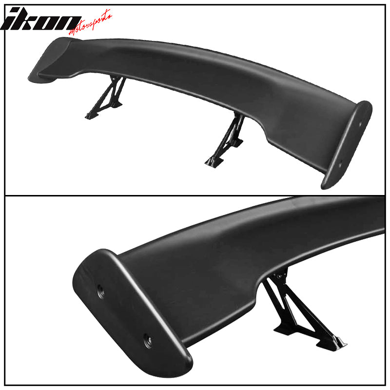 Universal 57 Inch Adjustable JDM Rear Trunk Spoiler Wing Unpainted GT Style ABS