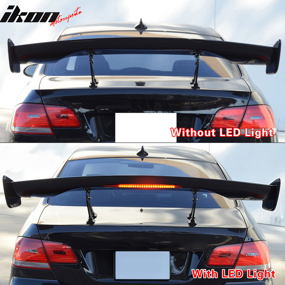 Universal Fit 57In JDM GT Style Rear Trunk Spoiler Wing Carbon Fiber Print ABS