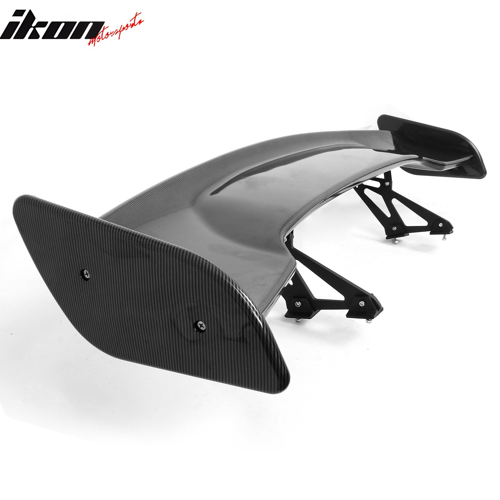 Universal Fit 57In JDM GT Style Rear Trunk Spoiler Wing Carbon Fiber Print ABS