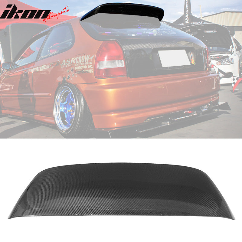 1996-2000 Honda Civic Hatchback Carbon Fiber Rear Roof Visor Spoiler