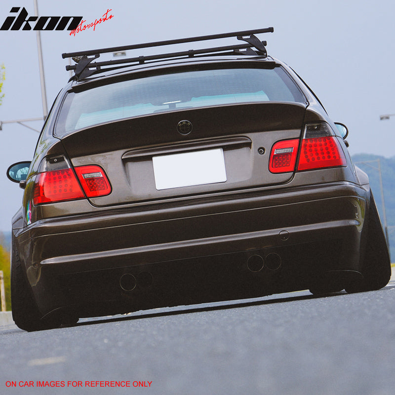 Fits 99-05 BMW E46 3-Series 4-Door AC Style Matte Black Rear Roof Spoiler ABS