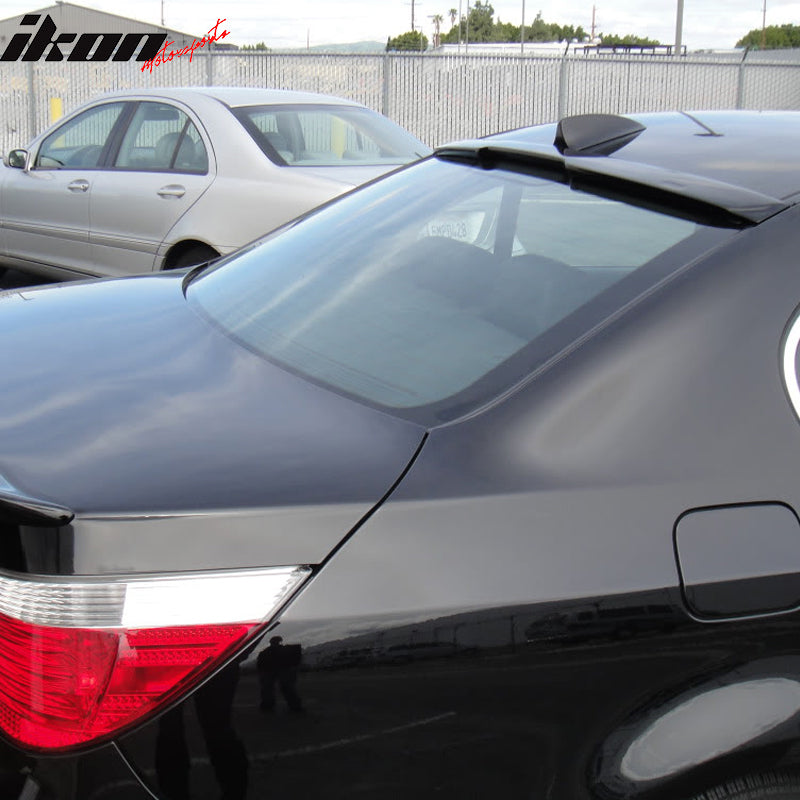 Fits 04-10 BMW 5 Series E60 AC Style Matte Black Rear Roof Window Spoiler Wing