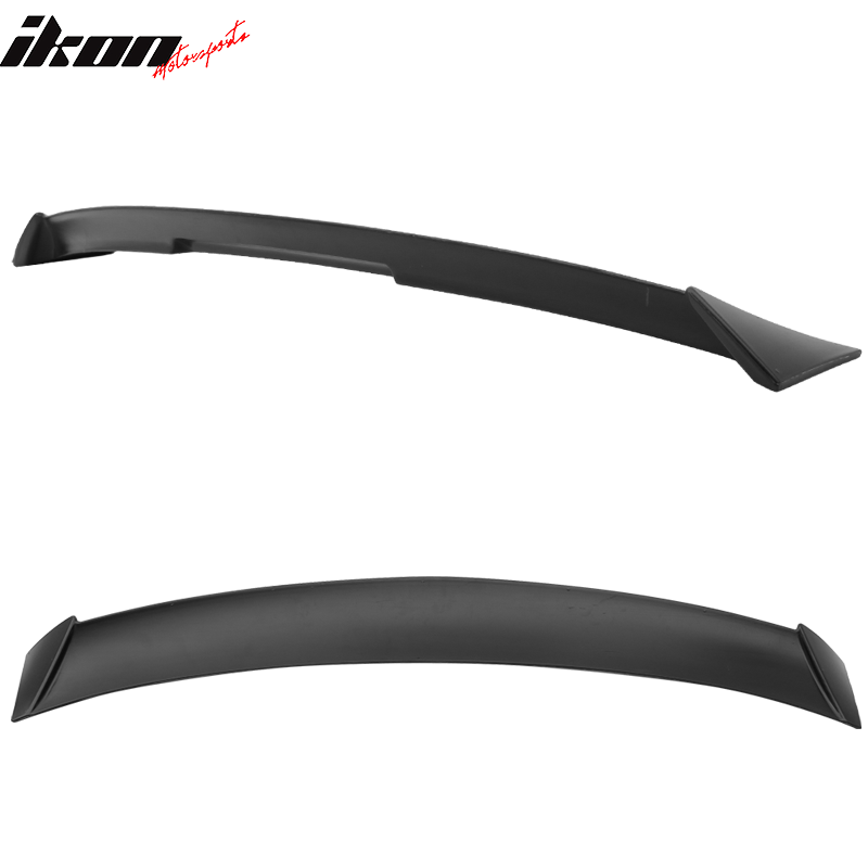 Roof Spoiler Compatible With 2012-2018 BMW F30 3-Series Sedan, Ikon Style Unpainted Black ABS Rear Trunk Wing by IKON MOTORSPORTS, 2013 2014 2015 2016 2017