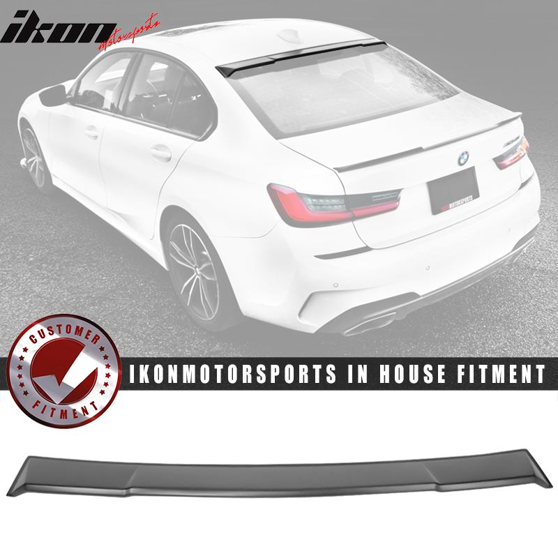 2019-2025 BMW 3 Series G20 Ikon Style Matte Black Roof Spoiler Wing PP