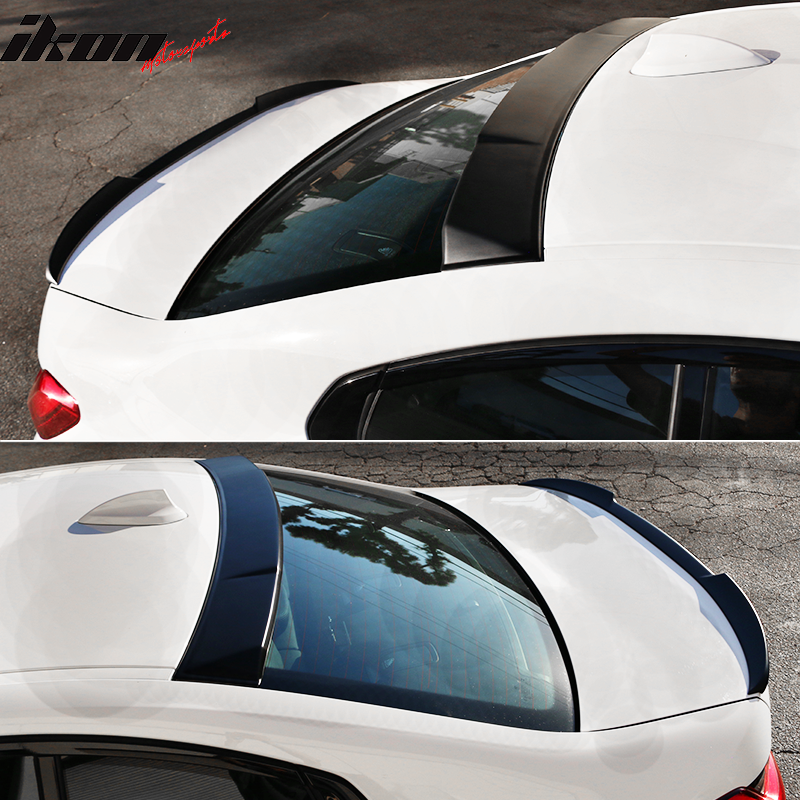 Fits 19-25 BMW 3 Series G20 Ikon Style Roof Spoiler Wing Lip Matte Black PP