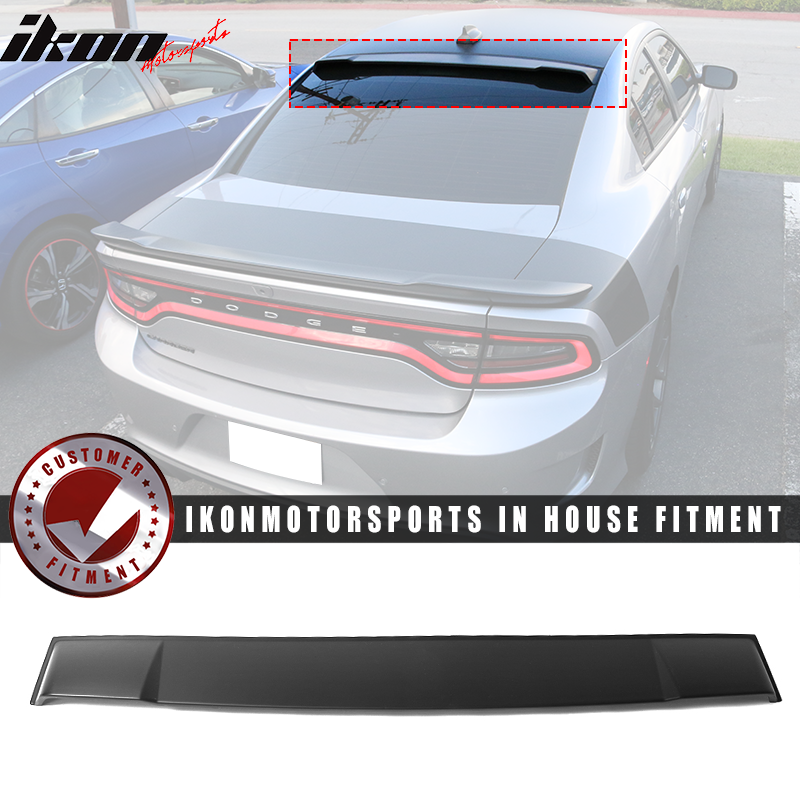 Fits 11-23 Dodge Charger Roof Spoiler Wing IKON Style Rear Window Visor PP