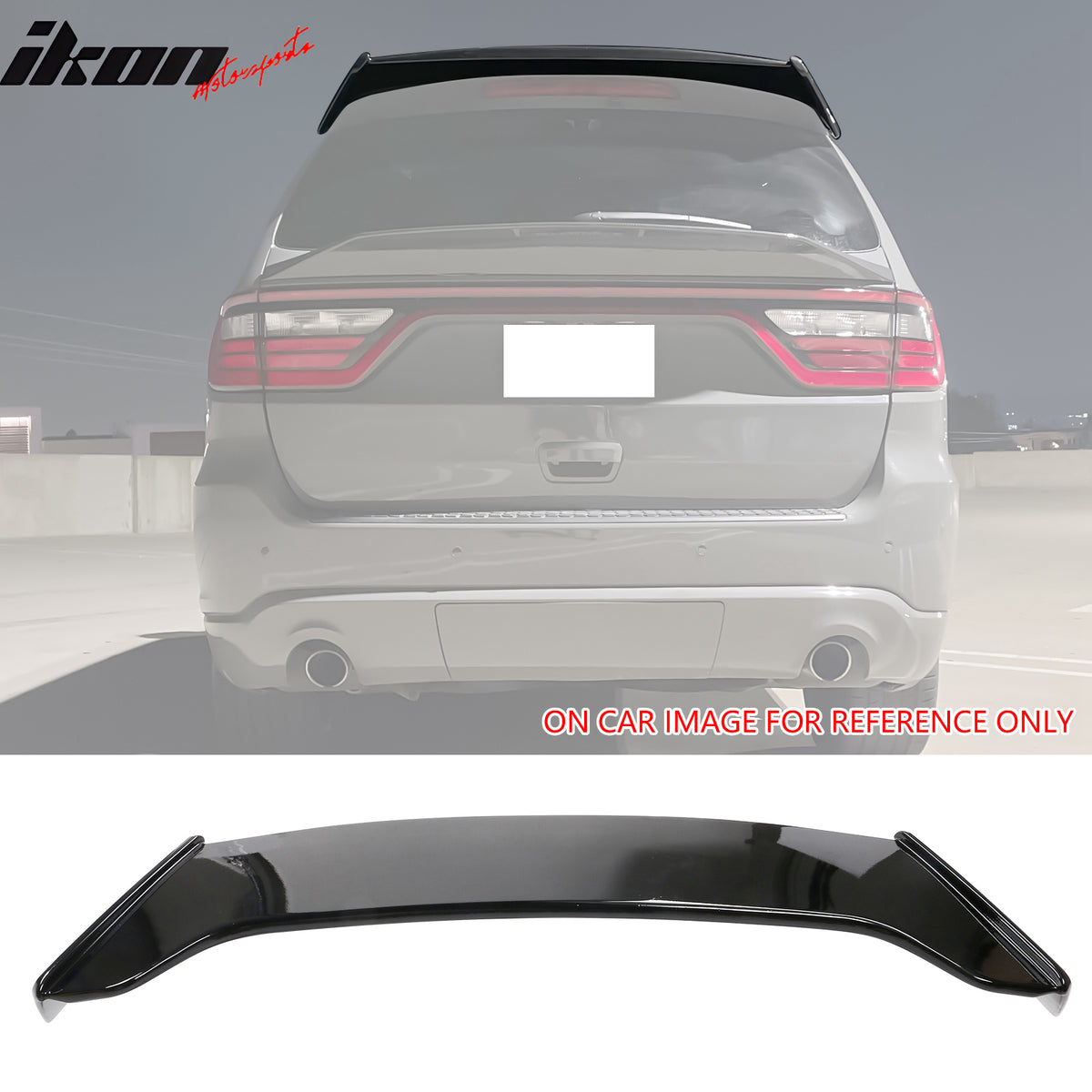 Fits 11-24 Dodge Durango IKON Style Rear Roof Spoiler Lip ABS