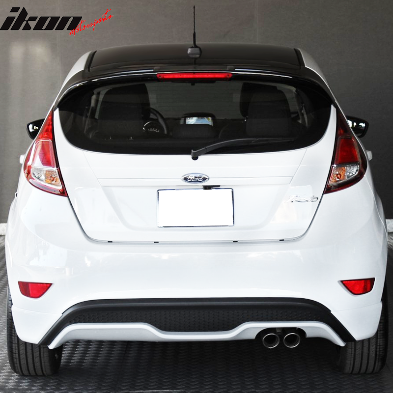 Roof Spoiler Compatible With 2011-2019 Ford Fiesta, ST Style Matte Black ABS Rear Window Wing by IKON MOTORSPORTS, 2013 2014 2015 2016 2017