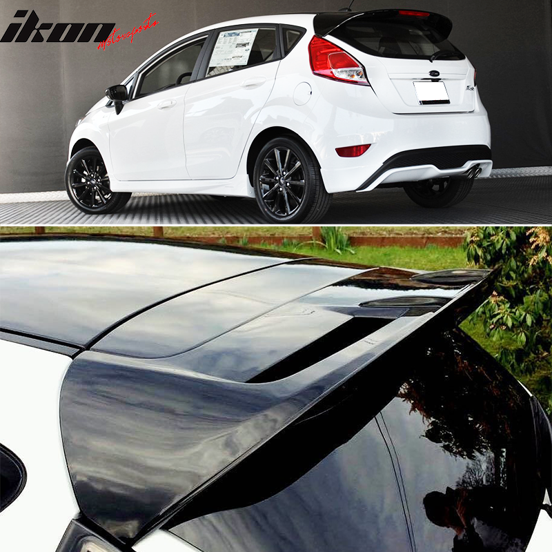 Fits 11-19 Ford Fiesta Hatchback ST Style Rear Roof Spoiler Matte Black ABS Wing