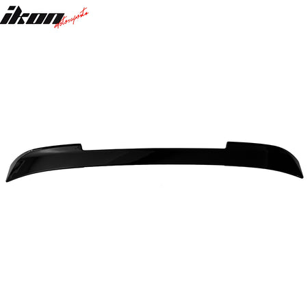 IKON MOTORSPORTS, Rear Window Roof Spoiler Compatible with 2015-2023 Ford Mustang Coupe, IKON2 Style Gloss Black ABS Plastic Top Roofline Windshield Visor Spoiler Wing