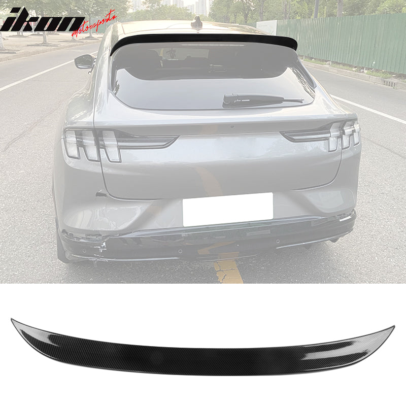 2021-2024 Ford Mustang Mach-E IKON Carbon Fiber Print Roof Spoiler ABS