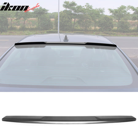 IKON MOTORSPRTS, Roof Spoiler Compatible With 2023-2024 Honda Accord 11th Generation, Rear Window Visor Black ABS