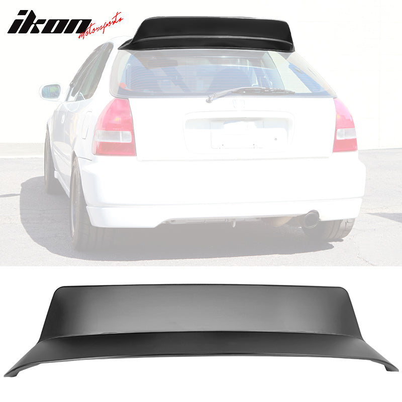 1996-2000 Honda Civic Hatchback BYS Style Unpainted Roof Spoiler ABS