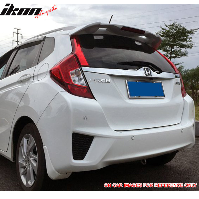 Pre-Painted Roof Spoiler Compatible With 2015-2018 Honda Fit, RS Style Painted #NH731P Crystal Black Pearl ABS Rear Wind Spoiler Wing Brake Light Other Color Available By IKON MOTORSPORTS