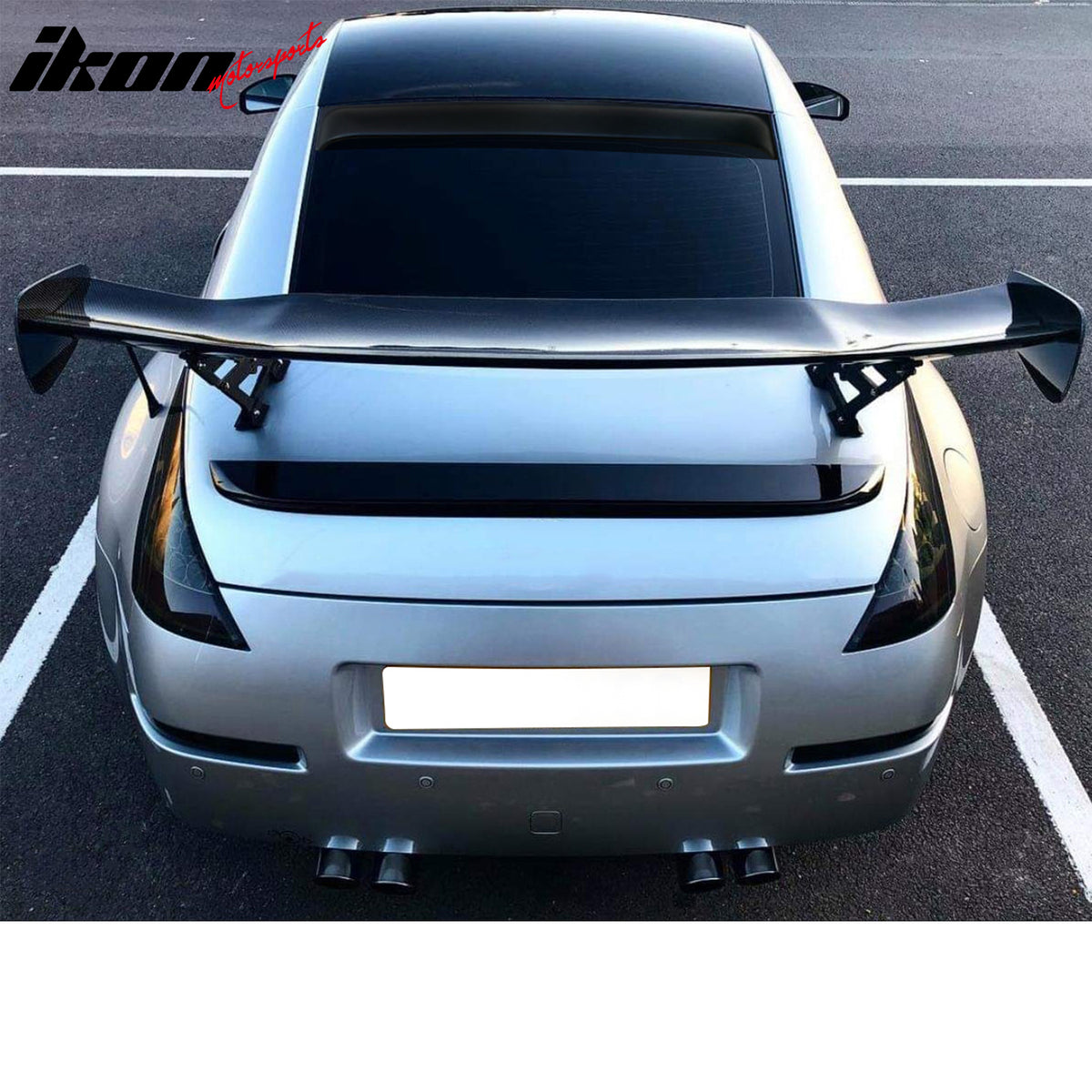 IKON MOTORSPORTS, Rear Window Roof Spoiler Compatible with 2003-2008 Nissan 350Z, PP Polypropylene Top Roofline Windshield Visor Spoiler Wing