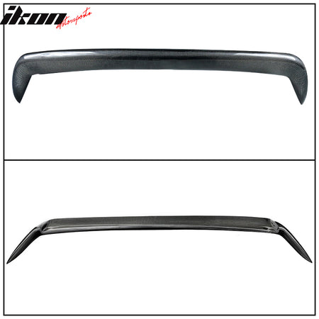 IKON MOTORSPORTS, Roof Spoiler Compatible With 2008-2014 Subaru Impreza Hatchback , Matte Carbon Fiber Rear Spoiler Wing, 2009 2010 2011 2012 2013