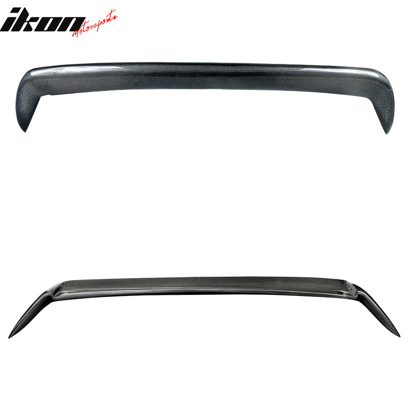 IKON MOTORSPORTS, Roof Spoiler Compatible With 2008-2014 Subaru Impreza Hatchback , Matte Carbon Fiber Rear Spoiler Wing, 2009 2010 2011 2012 2013