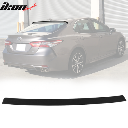 IKON MOTORSPORTS, Roof Spoiler Compatible With 2018-2023 Toyota Camry, Rear Top Roof Spoile Wing Deck Lid Lip ABS,2019