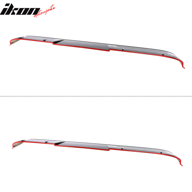 Fits 18-25 Toyota Camry V2 Roof Spoiler Rear Window Wing Gloss Black w/ Red Edge