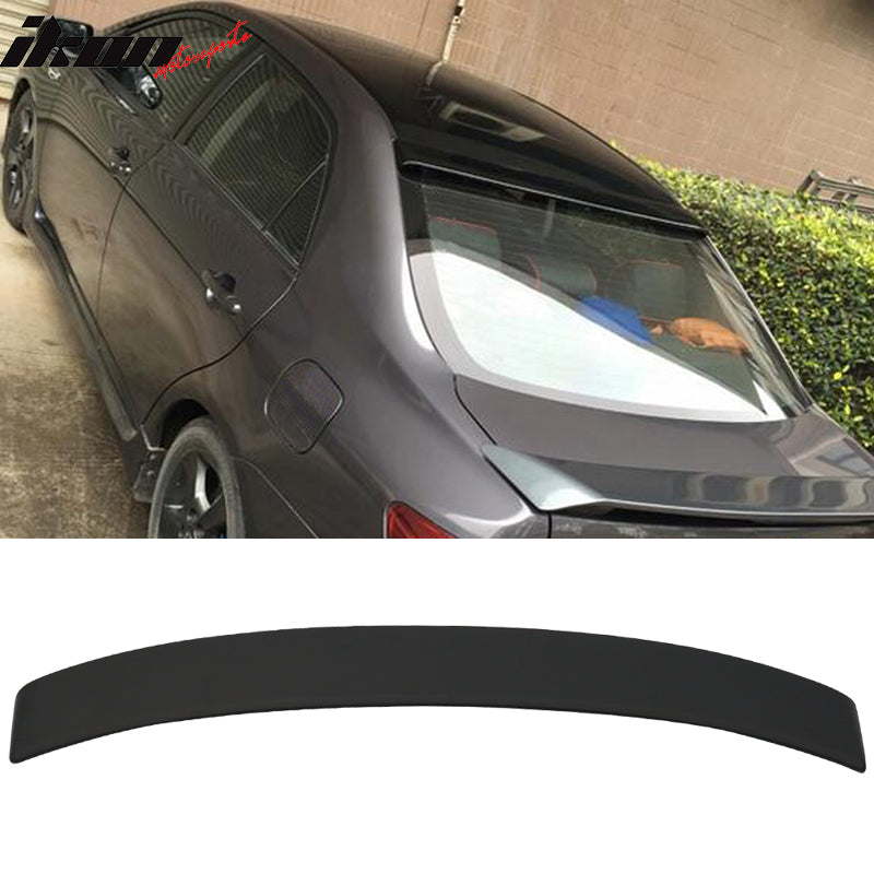 IKON MOTORSPORTS Pre-painted Roof Spoiler Compatible With 2009-2013 Toyota Corolla, Painted  ABS Roof Boot Lip Spoiler Wing Deck Lid