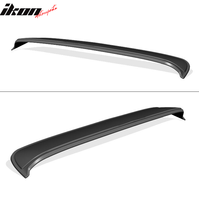 IKON MOTORSPORTS, Roof Spoiler Compatible With 2020 - 2024 Toyota Corolla Sedan, 4DR Matte Black PP Polypropylene Rear Spoiler Wing, 2021