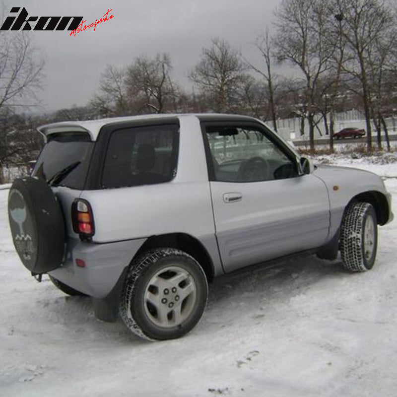 Fits 94-00 Toyota RAV4 OE Style Roof Spoiler & LED Brake Light Matte Black ABS