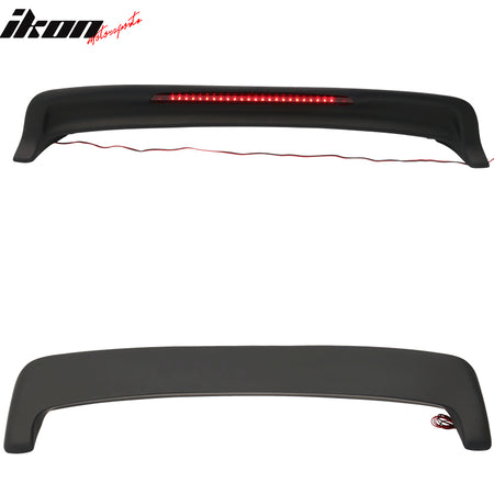 Fits 94-00 Toyota RAV4 OE Style Roof Spoiler & LED Brake Light Matte Black ABS