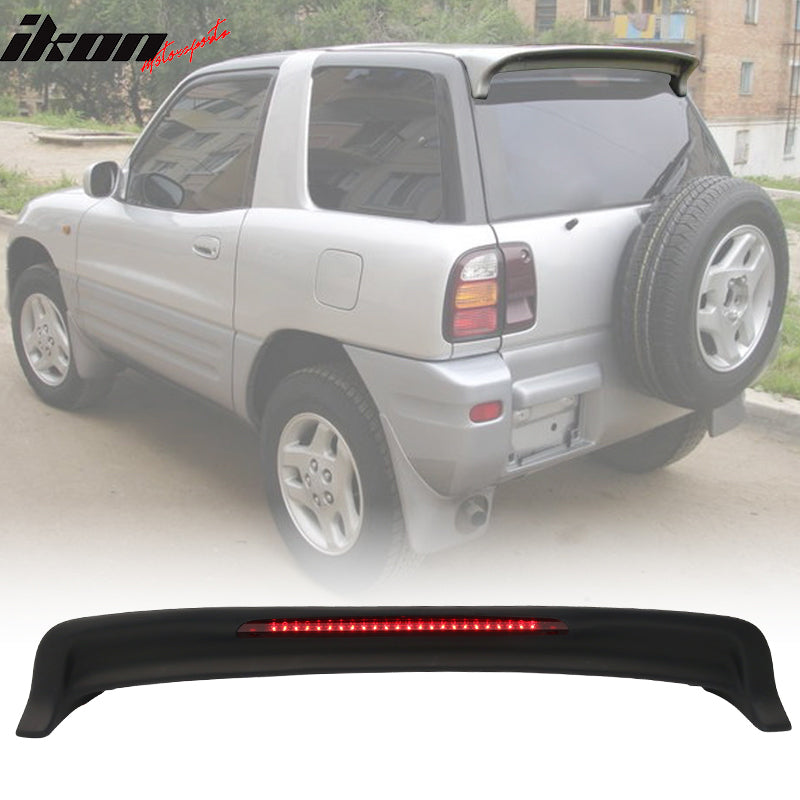 1994-2000 Toyota RAV4 OEM Style Matte Black LED Light Roof Spoiler ABS