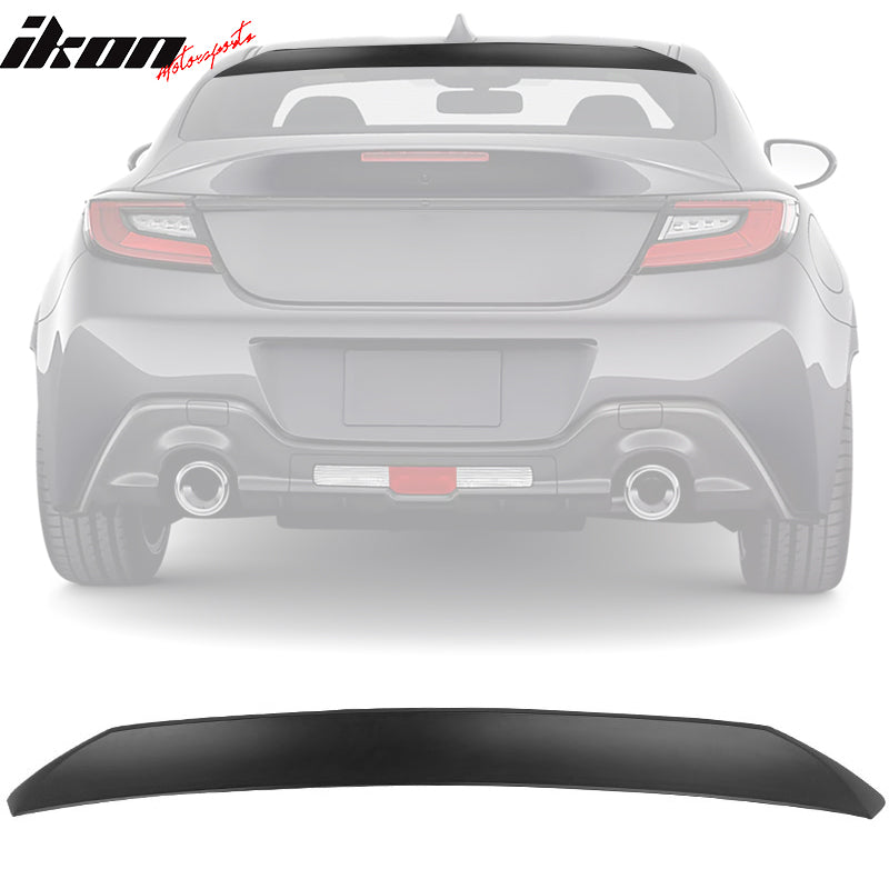 Fits 22-24 Subaru BRZ Toyota GR86 Unpainted Black IKON Roof & TRD Trunk Spoiler