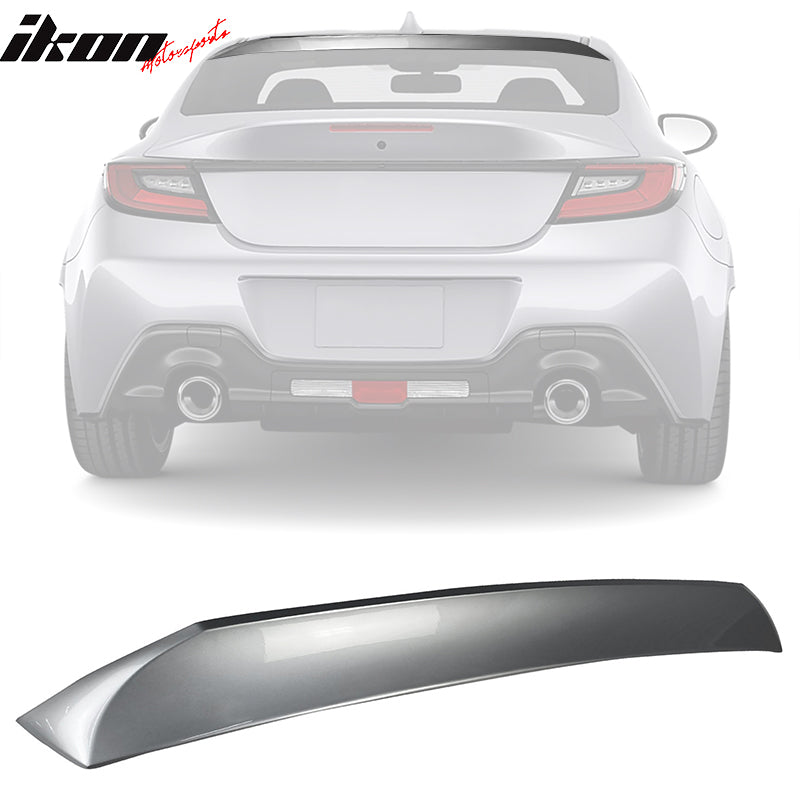 Fits 22-24 Subaru BRZ Toyota GR86 #G1U Silver IKON Roof & TRD Trunk Spoiler ABS