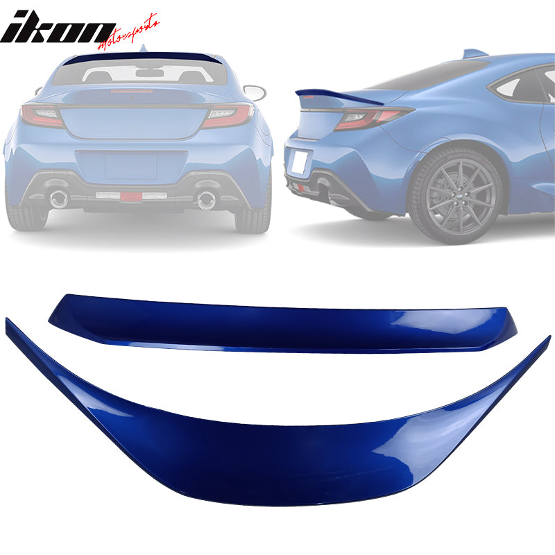 2022-2024 Subaru BRZ GR86 #K7X Blue IKON Roof + TRD Trunk Spoiler ABS