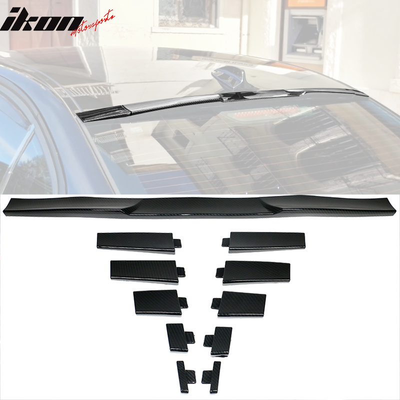 Universal Fitment Carbon Fiber Print Adjustable Rear Roof Spoiler ABS