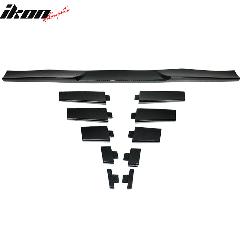 Universal Fit Carbon Fiber Print Top Rear Roof Spoiler Wing Adjustable Splitter